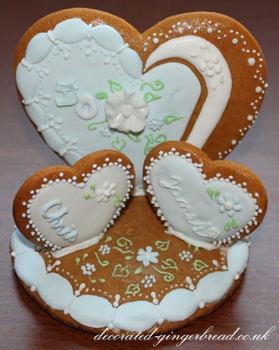 Gingerbread hearts for birthday