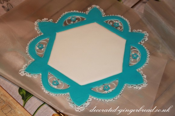 Blue butterfly cake