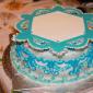 Blue butterfly cake