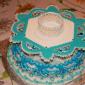 Blue butterfly cake