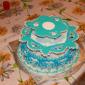 Blue butterfly cake