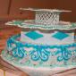 Blue butterfly cake