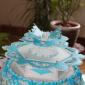 Blue butterfly cake