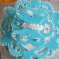 Blue butterfly cake