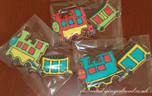 Gingerbread train cookies