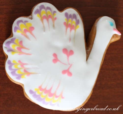 Gingerbread biscuit swan