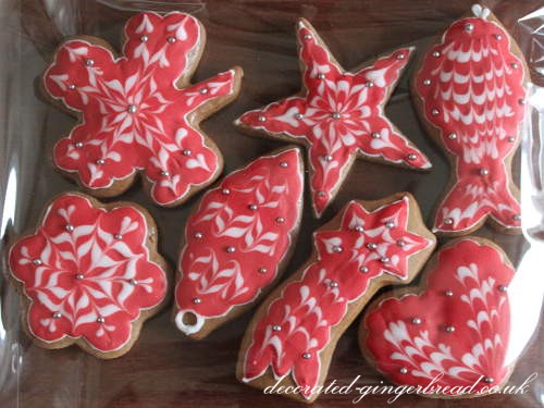 Handmade Christmas gingerbread biscuits