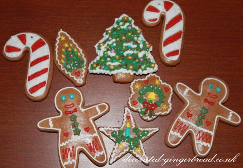 Handmade Christmas gingerbread biscuits