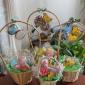 Easter baskets with eggs