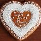 With love Mum - gingerbread heart
