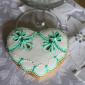 White heart cookie wedding favour