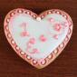 White cookie heart wedding favour