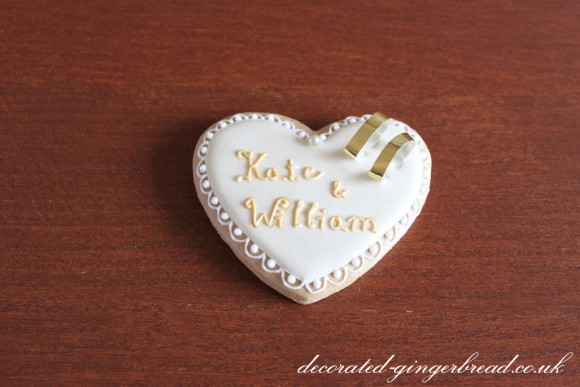 Wedding favour with wedding rings