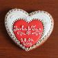 Wedding favour heart cookie