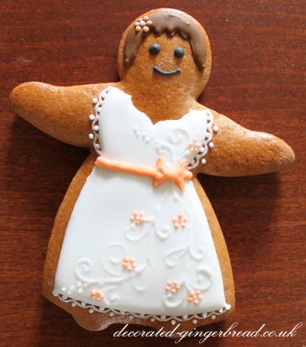 Gingerbread man wedding favour biscuit